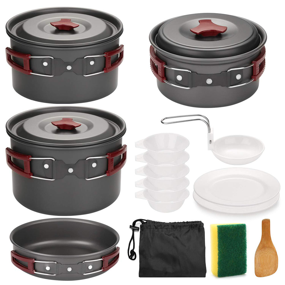 Outdoor Camping Cookware Kit N - Camping Cooking Wok のレビューと価格