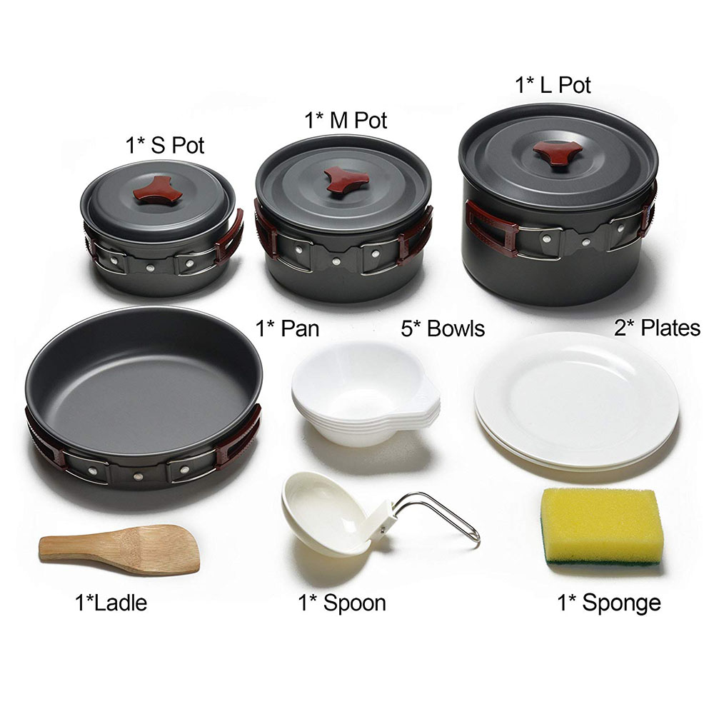 Outdoor Camping Cookware Kit N - Camping Cooking Wok のレビューと価格