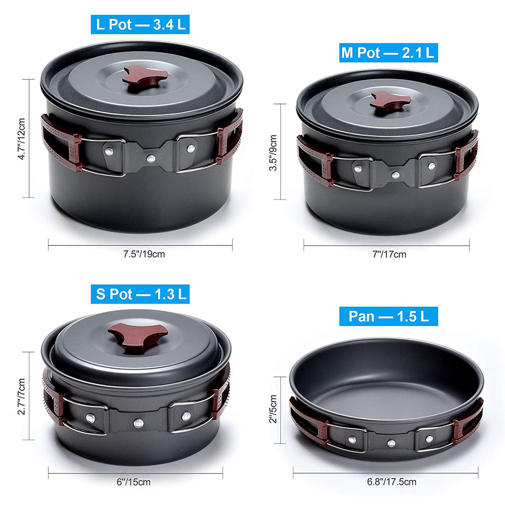 Outdoor Camping Cookware Kit N - Camping Cooking Wok のレビューと価格