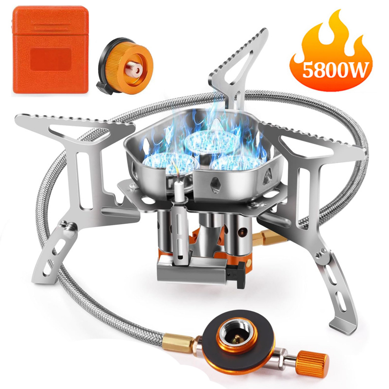 5800W High-Power Camping Gas S - Camping Cooking Windshield のレビューと価格