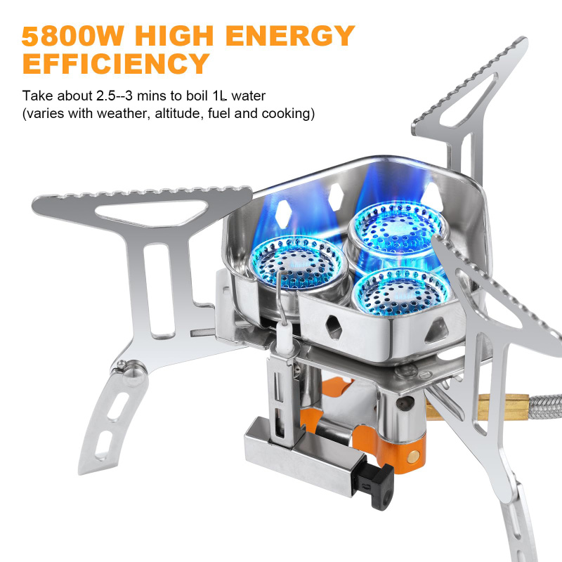 5800W High-Power Camping Gas S - Camping Cooking Windshield のレビューと価格