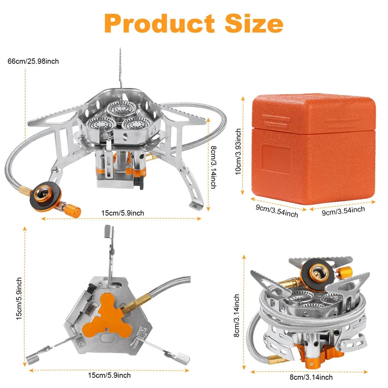 5800W High-Power Camping Gas S - Camping Cooking Windshield のレビューと価格